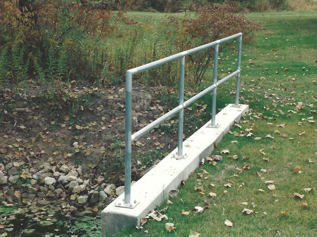 Commercial Pipe Handrail by Elyria Fence